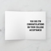 Aanvaarding van het college - Jong Man Kaart (Binnen)