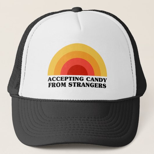 aanvaarding van Snoep van vreemden - grappige nerd Trucker Pet (Voorkant)