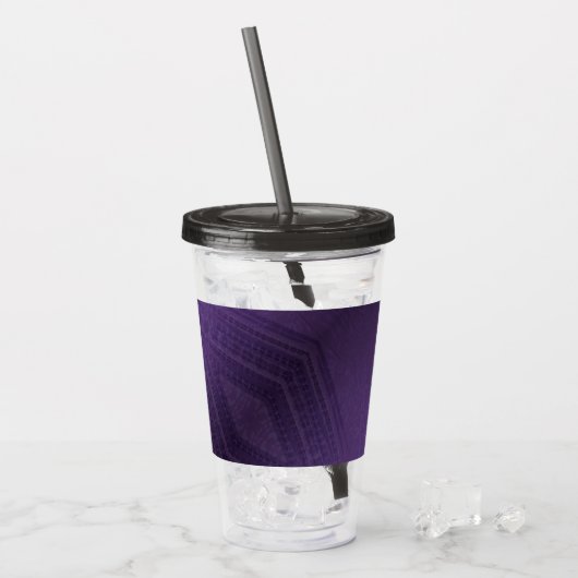 aanvaarding | violet eclectisch boho-patroon acryl drinkbeker (Voorkant ijs)