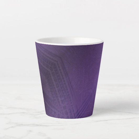 aanvaarding | violet eclectisch boho-patroon latte mok (Voorkant)