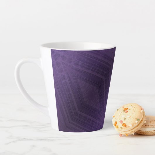 aanvaarding | violet eclectisch boho-patroon latte mok (In situ)