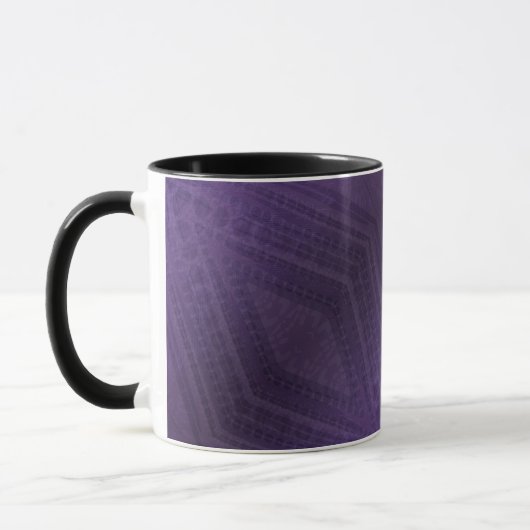 aanvaarding | violet eclectisch boho-patroon mok (Links)