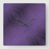 aanvaarding | violet eclectisch boho-patroon vierkante klok (Voorkant)