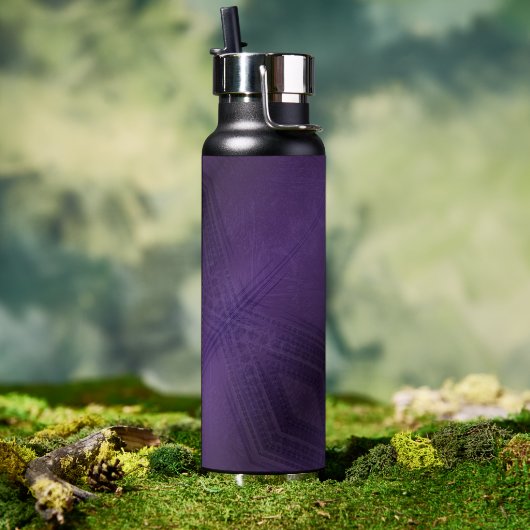 aanvaarding | violet eclectisch boho-patroon waterfles (Buiten)