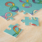 Aanvaarding voor autisme neurodiversity Rainbow Legpuzzel (Zijkant)