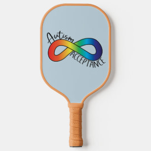 Aanvaarding voor autisme neurodiversity Rainbow Pickleball Paddle