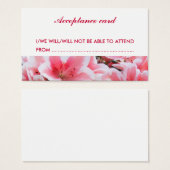 Aanvaarding voor bruiloft visitekaartje (Voorkant /achterkant)