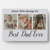 Aanval 100% schade 0% /Aangepaste grappige beste v Fotoplaat (voorkant)