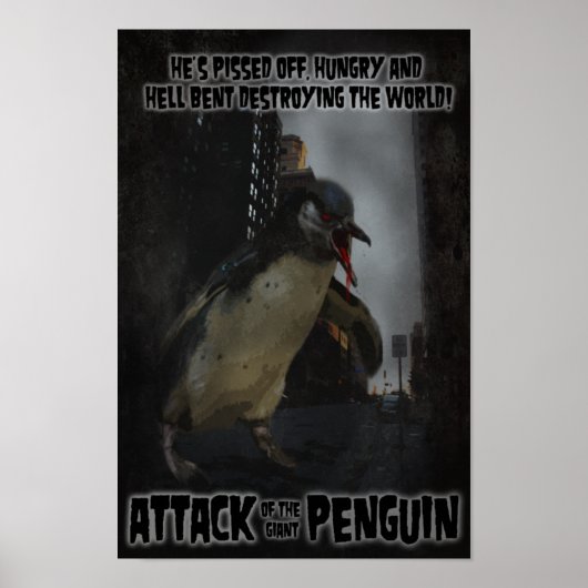 Aanval op de Giant Penguin! Fake Movie Poster (Voorkant)