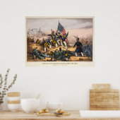 Aanval op de Mexicaanse oorlog in Chapultepec Poster (Keuken)