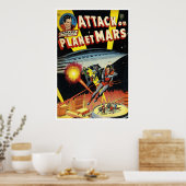 Aanval op de planeet Mars (1951) Poster (Keuken)