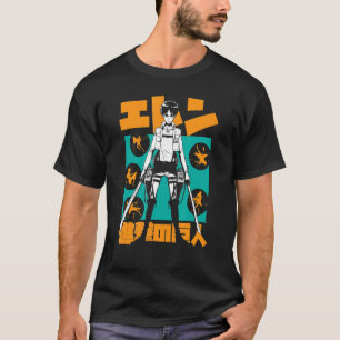 Aanval op Explosie Titan Eren Kanji T-shirt