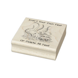 Aanval op het piratenzeilschip Kracken Rubberstempel