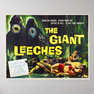 Aanval op het Poster van Giant Leeches