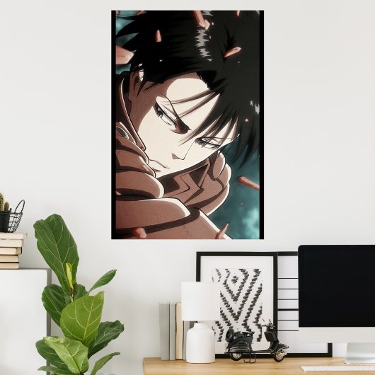 Aanval op Titan Levi Poster (Thuiskantoor)