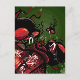 aanval van de octobunny briefkaart