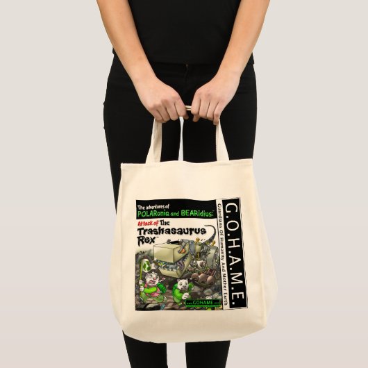 Aanval van de Trashasaurus Rex Tote Bag (Voorkant (product))