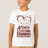 Aanval van de Valentijnse Zombies T-shirt (Voorkant)