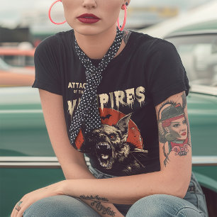 Aanval van de Vampiers Ouderwetse Rockabilly T-shirt