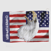 Aanvallen op Eagle, de Amerikaanse vlag, patriotti Golfhanddoek (Horizontaal)