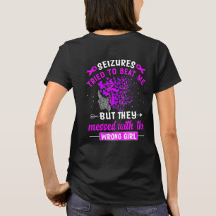 Aanvallen probeerden me te verslaan Epilepsie bewu T-shirt