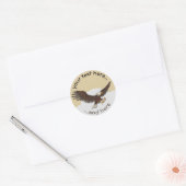 Aanvallende Arend Ronde Sticker (Envelop)