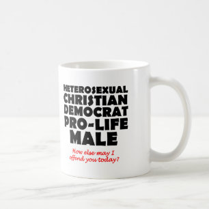 Aanvallende Democratische Man Christelijke Mok Hum