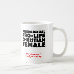 Aanvallende Prolife Vrouwelijke Christelijke Mok H