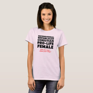 Aanvallende Republikeinse Vrouwelijke Christelijke T-shirt