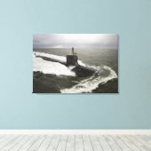 Aanvalsonderzeeër van de klasse Virginia Canvas Afdruk (Insitu (Houten vloer))
