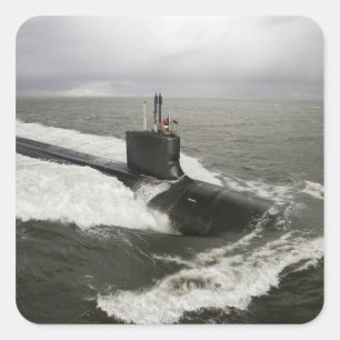 Aanvalsonderzeeër van de klasse Virginia Vierkante Sticker