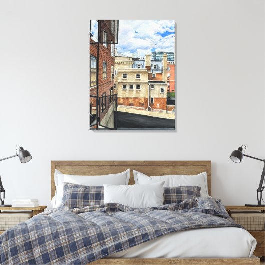 Aanvang: eerste appartement canvas afdruk (Insitu (Slaapkamer))