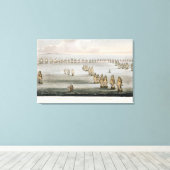 Aanvang van de slag op Trafalgar op 21 oktober Canvas Afdruk (Insitu (Houten vloer))