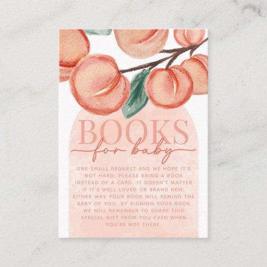 Aanvraag van het peach Book voor Baby Invoegen Informatiekaartje (Voorkant)