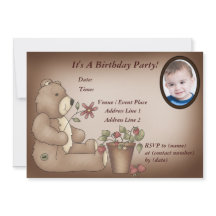 Aanvraag voor Aangepaste teddy Bear Birthday Party