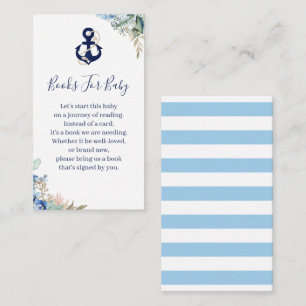 Aanvraag voor anchor Nautical Floral Baby shower B Informatiekaartje