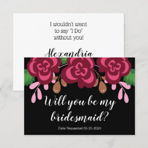 Aanvraag voor bruidsmeisje Zal je modern zijn Kaart