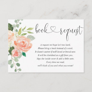 aanvraag voor een baby shower-boek voor meisjes, p informatiekaartje