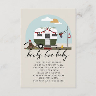 Aanvraag voor Groen Camper Lumberjack Baby shower Informatiekaartje