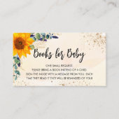 Aanvraag voor het baby shower van zonnebloempitten informatiekaartje (Voorkant)