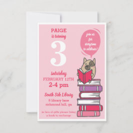 Aanvraag voor lezingen via Hot Pink Book Birthday  Kaart