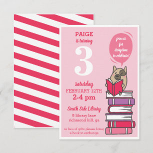 Aanvraag voor lezingen via Hot Pink Book Birthday  Kaart