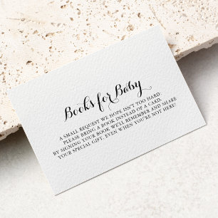 Aanvraag voor modern Baby shower kalligrafie Informatiekaartje