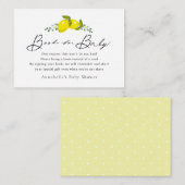 Aanvraag voor witboek Baby shower in het script va Informatiekaartje (Voorkant / Achterkant)