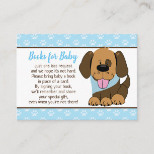 Aanvraagkaarten voor bruine puppy Dog Baby shower  Informatiekaartje