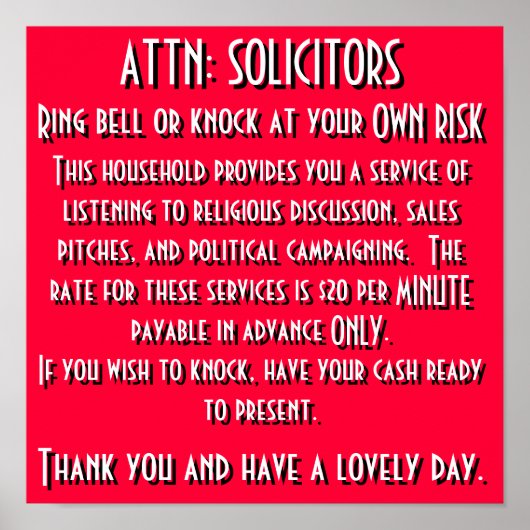 Aanvraagteken Poster (Voorkant)