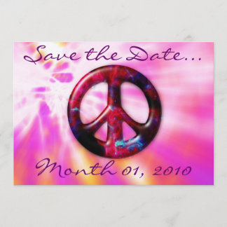 Aanvragen voor Bright Space Peace Sign Save The Date