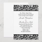 Aanvragen voor zwart-witbruiloft kaart (Voorkant / Achterkant)