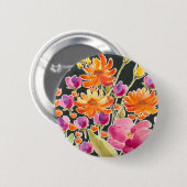 Aanvulling bij het verzamelen - Roze en Oranje blo Ronde Button 5,7 Cm (Voorkant /achterkant)