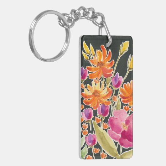 Aanvulling bij het verzamelen - Roze en Oranje blo Sleutelhanger (Voorkant Links)